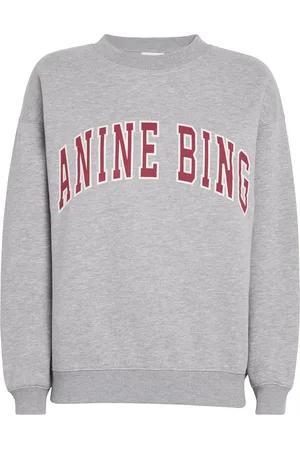 ANINE BING Cotton-Blend Logo Spencer Sweatshirt