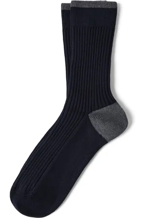 Brunello Cucinelli Cotton Ribbed Mid-Calf Socks