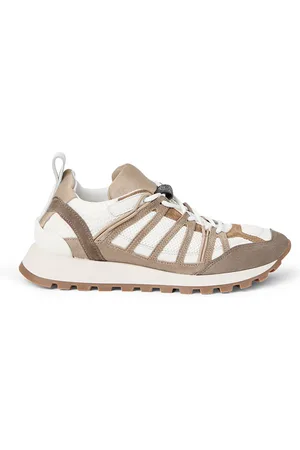 Brunello Cucinelli Suede-Trim Runner Sneakers