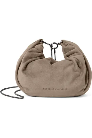 Brunello Cucinelli Suede Brioche Cross-Body Bag