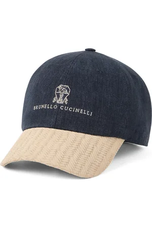 Brunello Cucinelli Délavé Linen and Suede Embroidered Baseball Cap