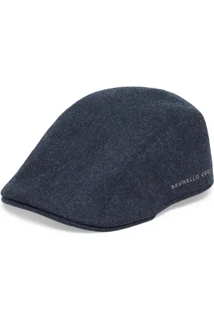 Brunello Cucinelli Virgin Wool Embroidered Flat Cap