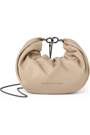 Brunello Cucinelli Leather Brioche Cross-Body Bag