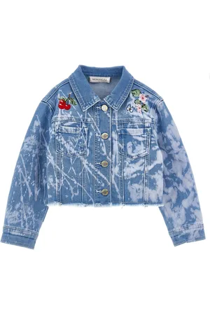 MONNALISA Embroidered Denim Jacket
