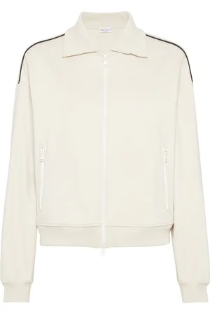 Brunello Cucinelli Cotton-Blend Zip-Up Monili Sweatshirt