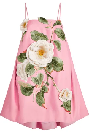 LEO LIN Floral-Appliqué Felicia Mini Dress