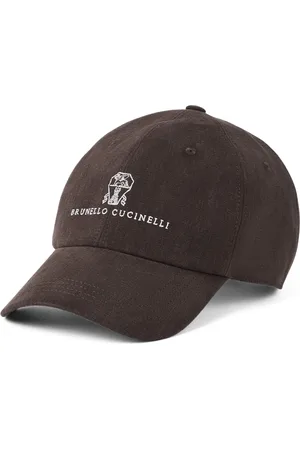 Brunello Cucinelli Twisted Linen Embroidered Baseball Cap