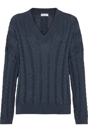 Brunello Cucinelli Cotton Cable-Knit Sweater