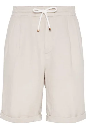 Brunello Cucinelli Linen Drawstring Bermuda Shorts