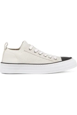 Brunello Cucinelli Cotton Monili-Embellished Sneakers