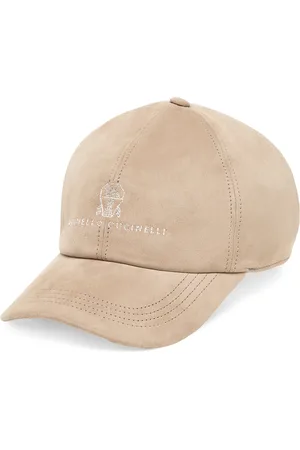 Brunello Cucinelli Suede Logo-Embroidered Baseball Cap