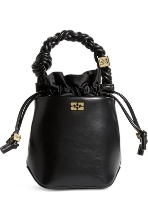 Ganni Mini Faux Leather Bou Bucket Bag