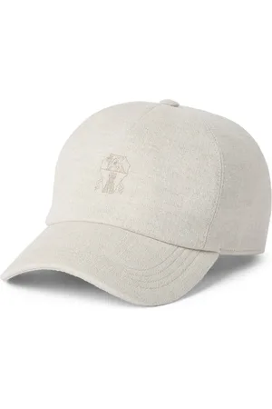 Brunello Cucinelli Linen-Blend Logo Baseball Cap