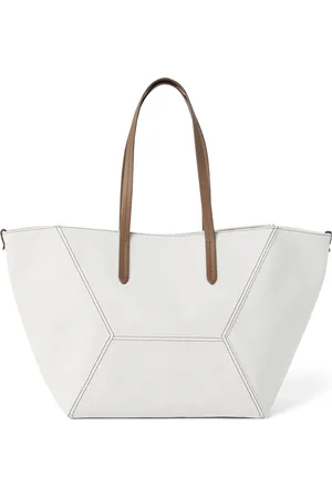 Brunello Cucinelli Cotton and Linen Gabardine Bc Duo Tote Bag