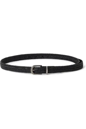 Brunello Cucinelli Stretch-Leather Braided Belt