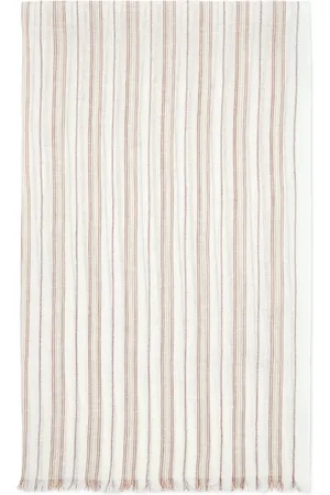 Brunello Cucinelli Linen-Blend Stripe Scarf