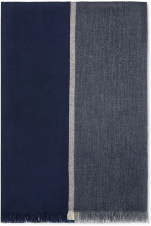Brunello Cucinelli Cashmere-Silk Colour-Block Scarf