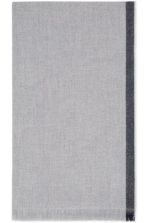 Brunello Cucinelli Wool-Cashmere Stripe Scarf