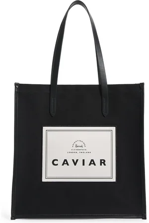 HARRODS Cotton Caviar Condiments Shopper Bag