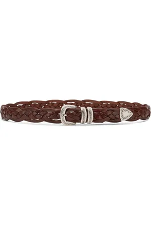 Brunello Cucinelli Leather Woven Belt