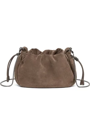 Brunello Cucinelli Mini Suede Mellow Bucket Bag