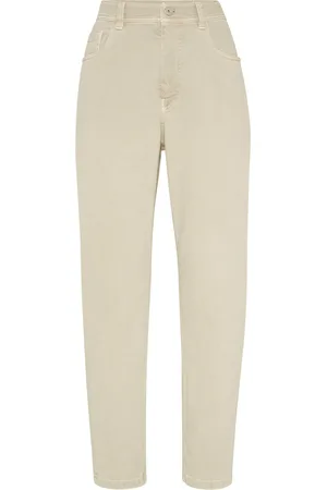 Brunello Cucinelli Garment-Dyed Baggy Tapered Jeans