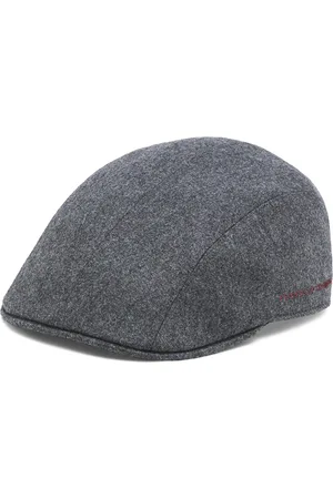 Brunello Cucinelli Virgin Wool Embroidered Flat Cap