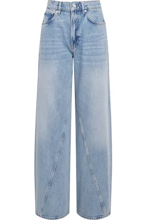 ANINE BING Curved Brie Wide-Leg Jeans