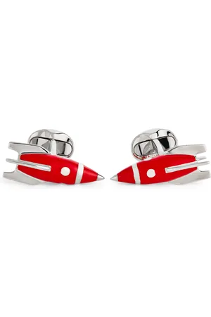 DEAKIN & FRANCIS Sterling Enamel Rocket Cufflinks