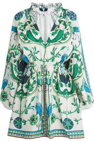 LUG VON SIGA Linen Printed Selene Mini Dress