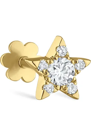 Maria Tash Yellow Diamond Star Threaded Stud Earring
