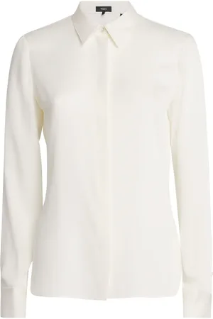 THEORY Silk Georgette Fitted Shirt