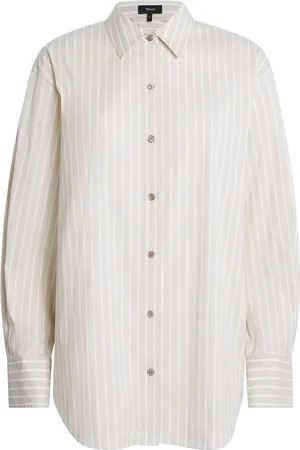THEORY Good Cotton Stripe Shirt