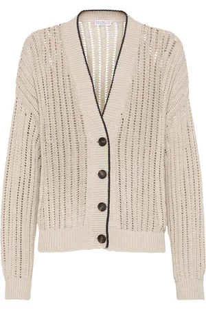 Brunello Cucinelli Cotton Open-Knit Cardigan