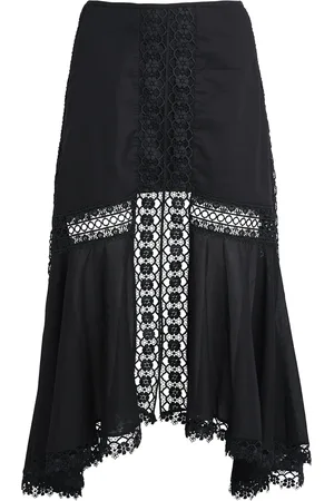 CHARO RUIZ IBIZA Broderie-Trim Clair Midi Skirt