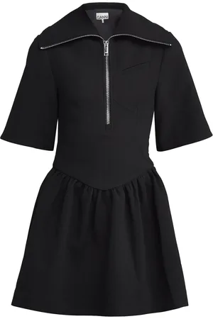 Ganni Bonded Crepe Mini Dress