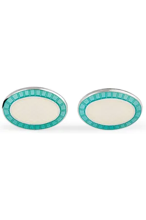 DEAKIN & FRANCIS Sterling Silver Enamel Cufflinks