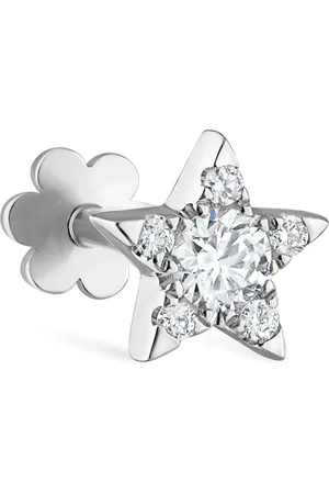 Maria Tash Gold Diamond Star Threaded Stud Earring
