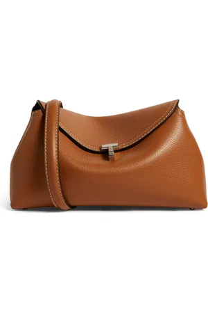 Totême Leather T-Lock Clutch Bag