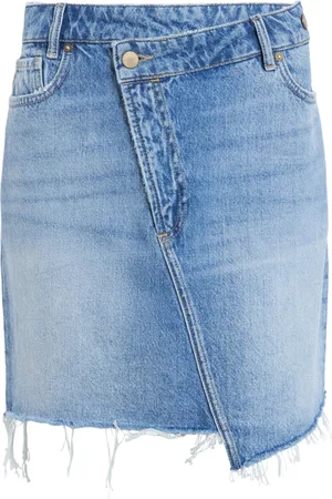 AllSaints Denim Crossover Mini Skirt