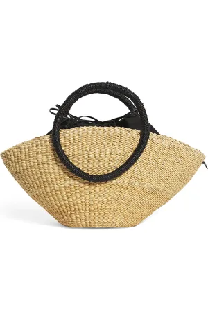 Muun Mini Straw Lune Tote Bag