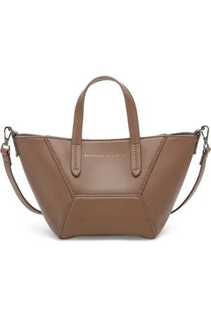 Brunello Cucinelli Mini Calfskin Bc Duo Top-Handle Bag