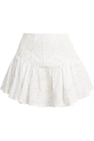 CHARO RUIZ IBIZA Broderie Anglaise Marli Mini Skirt