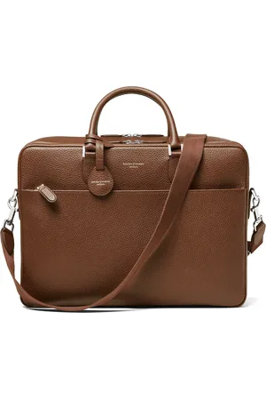 ASPINAL OF LONDON Leather 48 Hour Mount Street Travel Bag