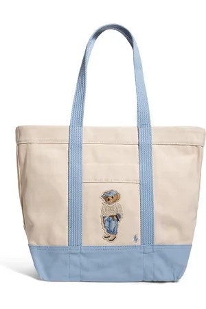 Ralph Lauren Medium Canvas Polo Bear Tote Bag