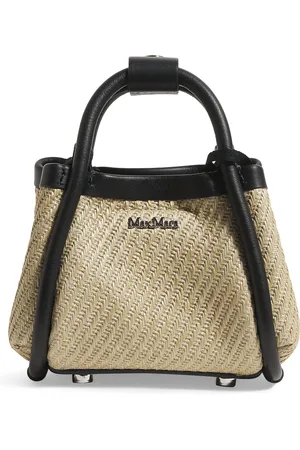 Max Mara Mini Woven Marine Top-Handle Bag