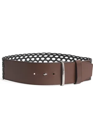 Max Mara Leather Mesh-Back Belt