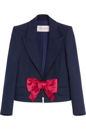 VALENTINO Crepe Bow-Detail Blazer