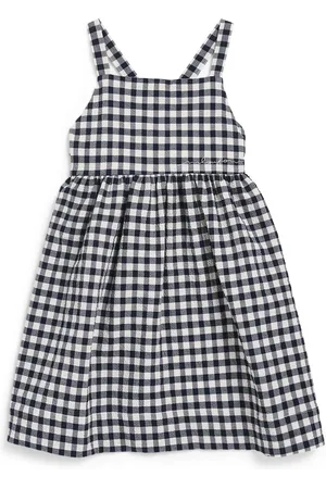 Il gufo Cotton Gingham Print Dress