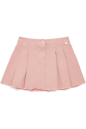 Il gufo Pleated Denim Skirt